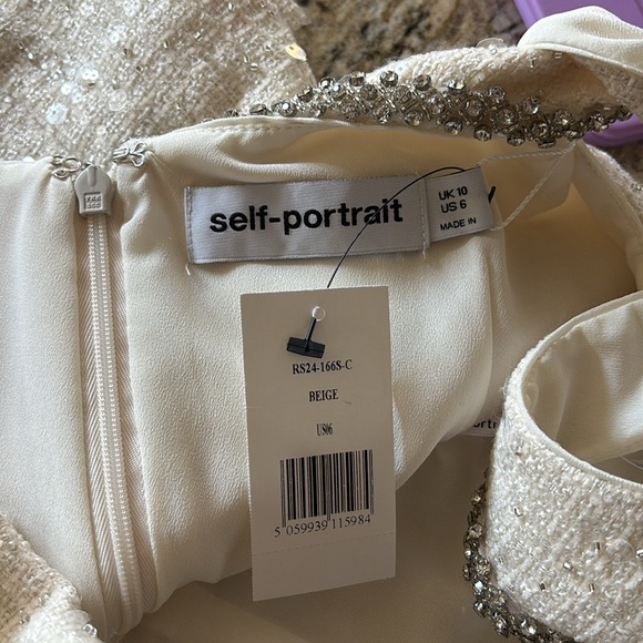 Self-Portrait Bouclé Cut-Out Minidress - Picture 7 of 7